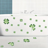 6Pcs Waterproof Frosted Anti Slip Bathtub Stickers, Four Leaf Clover Pattern Bathroom Stickers