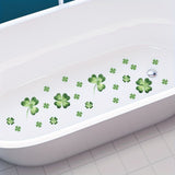 6Pcs Waterproof Frosted Anti Slip Bathtub Stickers, Four Leaf Clover Pattern Bathroom Stickers