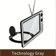 30.48 cm Cell Phone Screen Amplifier, Super Clear, Foldable, Portable, Eye Protection 3D Screen Amplifier, Creative Retro TV Shape for Mobile Devices Tech Grey In Australia - Darrahopens