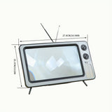 30.48 cm Cell Phone Screen Amplifier, Super Clear, Foldable, Portable, Eye Protection 3D Screen Amplifier, Creative Retro TV Shape for Mobile Devices Tech Grey In Australia - Darrahopens