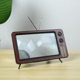 30.48 cm Cell Phone Screen Amplifier, Super Clear, Foldable, Portable, Eye Protection 3D Screen Amplifier, Creative Retro TV Shape for Mobile Devices Tech Grey
