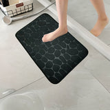 [Quick-Dry Memory Foam] 1pc Quick-Dry Memory Foam Bath Mat with Non-Slip Backing - Soft Shower Carpet Suitable for Bath Tub, Shower, Commercial Use - Machine Washable Bathroom Mat Black In Australia - Darrahopens