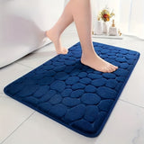 [Quick-Dry Memory Foam] 1pc Quick-Dry Memory Foam Bath Mat with Non-Slip Backing - Soft Shower Carpet Suitable for Bath Tub, Shower, Commercial Use - Machine Washable Bathroom Mat Black In Australia - Darrahopens