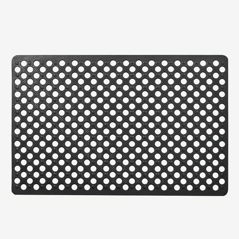 Non-Slip Shower Mat 1-Pack | Quick-Drainage, Dual-Sided Anti-Slip Design & Suction Cup Base - Geometric Pattern, Machine Washable, Ideal for Bathroom, Hotel Restrooms, Bathtubs 43x75cm Black In Australia - Darrahopens