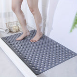 Non-Slip Shower Mat 1-Pack | Quick-Drainage, Dual-Sided Anti-Slip Design & Suction Cup Base - Geometric Pattern, Machine Washable, Ideal for Bathroom, Hotel Restrooms, Bathtubs 43x75cm Black In Australia - Darrahopens