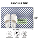 Non-Slip Shower Mat 1-Pack | Quick-Drainage, Dual-Sided Anti-Slip Design & Suction Cup Base - Geometric Pattern, Machine Washable, Ideal for Bathroom, Hotel Restrooms, Bathtubs 43x75cm Black In Australia - Darrahopens
