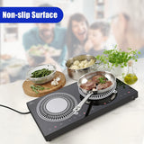 4pc Round Induction Cooktop Protector Pad, Anti-Slip Silicone Induction Cooktop Cover Magnetic Stove Scratch-Resistant