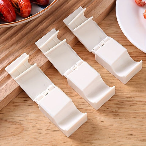3pc Seafood Processing Tool, Lobster Sheller Opener and Meat Picker Dual-Use Clip, Shrimp Peeler for Kitchen Catering, White
