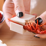 3pc Seafood Processing Tool, Lobster Sheller Opener and Meat Picker Dual-Use Clip, Shrimp Peeler for Kitchen Catering, White