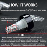 3 Pack Measured Liquor Pour Spout, Liquor Bottle Pourers, Pour Spout for Liquor Bottles, Bottle Pourers for Alcohol, Shot Pourer Cocktail Liquor Dispenser -1oz/30ml