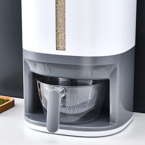 Large Rice Dispenser, Large Grain Container Storage with Lid Measuring Cylinder Moisture Proof Household Cereal Dispenser Bucket