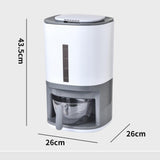 Large Rice Dispenser, Large Grain Container Storage with Lid Measuring Cylinder Moisture Proof Household Cereal Dispenser Bucket