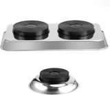 8 Pieces Magnetic Parts Tray Set, Stainless Steel Magnetic Tool Tray Holder, Round Bolt Trays Square Mechanic Trays for Screws