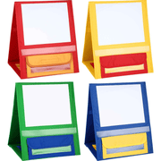 Darrahopens Home & Garden > Home Office Accessories > Desk Accessories 4 Pcs Magnetic Desktop Pocket Chart Stand with Pen Case Foldable Double Sided Small Tabletop Pocket Chart 15 x 12.6 in In Australia - Darrahopens