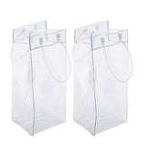4 Pack Wine Ice Bag Beer Cooler Bag Portable Collapsible Clear PVC White Wine Chiller Ice Bag for Outdoor Party Cold In Australia - Darrahopens