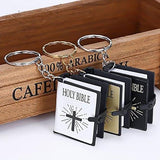 3 Pcs Keychain,Miniature Real Key Chains Keyrings Handbag Pendant Xmas Gift Religious Favors Black Silver Gold