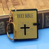 3 Pcs Keychain,Miniature Real Key Chains Keyrings Handbag Pendant Xmas Gift Religious Favors Black Silver Gold
