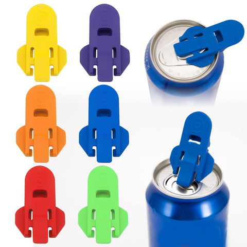 6 Pack Colorful Manual Easy Can Opener, 2024 New Soda Beer Leakproof Can Top Ring Opener Tool, Colorful Drink
