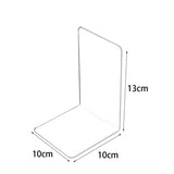 16 Pieces Bookends,Clear Acrylic Bookends for Shelves,Heavy Duty Book Ends and Desktop Organizer,Book Stopper