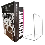 16 Pieces Bookends,Clear Acrylic Bookends for Shelves,Heavy Duty Book Ends and Desktop Organizer,Book Stopper