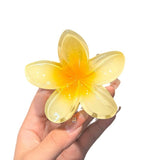 2 pcs Flower Hair Claw Clips - Hawaiian Flower Hair Claw Clips for Women | Preppy Flower Hair Clip | Plumeria Claw Clips