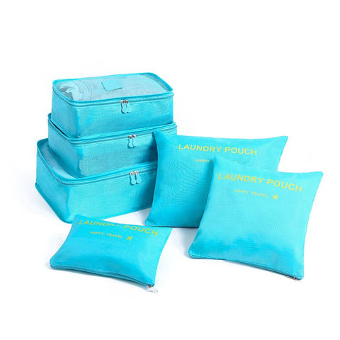 6 PCS Packing Cubes Multi-functional Clothing Sorting Packages Travel Carry On Luggage Organizers Storage Bags Travel