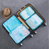6 PCS Packing Cubes Multi-functional Clothing Sorting Packages Travel Carry On Luggage Organizers Storage Bags Travel