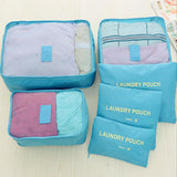 6 PCS Packing Cubes Multi-functional Clothing Sorting Packages Travel Carry On Luggage Organizers Storage Bags Travel