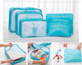 6 PCS Packing Cubes Multi-functional Clothing Sorting Packages Travel Carry On Luggage Organizers Storage Bags Travel
