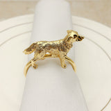 Standing Horse Shape Napkin Ring Metal Napkin Buckle Napkin Hotel/Hotel Supplies Napkin Rings Set of 12 - Gold