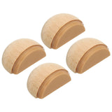 4 Pcs Door Stoppers, Door Stop Doorstop Wooden Door Stopper Wedge Door Wedge Self Adhesive Doorstop Sturdy Semicircle