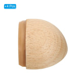 4 Pcs Door Stoppers, Door Stop Doorstop Wooden Door Stopper Wedge Door Wedge Self Adhesive Doorstop Sturdy Semicircle