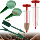 6 PCS Mini Seed Spreader, Sowing Seed Dispenser with 5 Speeds, Sowing Helper, Small Seed Planter Tool, (Red) In Australia - Darrahopens