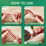 6 PCS Mini Seed Spreader, Sowing Seed Dispenser with 5 Speeds, Sowing Helper, Small Seed Planter Tool, (Red)