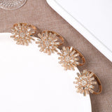 Flower Shape Napkin Ring Set 4Pcs/Set Napkin Ring Faux Crystal Flower Elegant Luxury Table Decoration Dinner Napkin In Australia - Darrahopens
