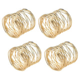 Napkin Rings, Metal Gold Round Napkin Rings Buckles for Table Decorations, Wedding, Dinner, Party, Set of 4 In Australia - Darrahopens