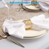 Napkin Rings, Metal Gold Round Napkin Rings Buckles for Table Decorations, Wedding, Dinner, Party, Set of 4 In Australia - Darrahopens