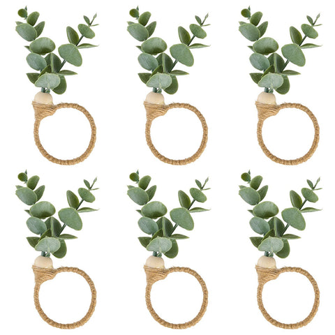 Napkin Rings Set of 6, Spring Napkin Rings, Wood Bead Farmhouse Napkin Rings for Weddings Christmas Party and Easter Table In Australia - Darrahopens