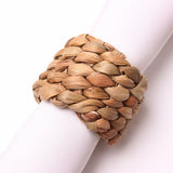 6pcs Round Woven Napkin Ring, Water Hyacinth Napkins Rings, Rustic Napkin Rings, Handmade Braided Grass Napkin Ring In Australia - Darrahopens