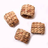 6pcs Round Woven Napkin Ring, Water Hyacinth Napkins Rings, Rustic Napkin Rings, Handmade Braided Grass Napkin Ring In Australia - Darrahopens