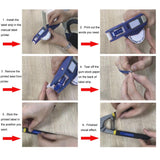 Embossing Label Tape Compatible with Label Maker, 3D Plastic Labels Replacement ( Black/Red/Blue/Yellow/Green)