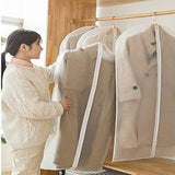 Suit Bags for Closet Storage Hanging Garment Bag 24''X40'' Lightweight Clear Full Zipper Suit Bags (Set of 5)