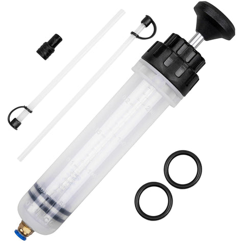 200CC Fluid Extractor Pump, Oil Change Syringe with Hose, Manual Fluid Extractor/Fill Pump for Car Fluid Transfer