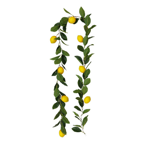 76.7 Inch Artificial Lemon Garland Greenery Garland with Foam Yellow Lemons Spring Summer Fruit Garland In Australia - Darrahopens
