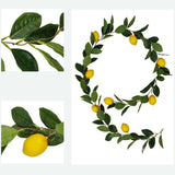 76.7 Inch Artificial Lemon Garland Greenery Garland with Foam Yellow Lemons Spring Summer Fruit Garland In Australia - Darrahopens