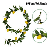 76.7 Inch Artificial Lemon Garland Greenery Garland with Foam Yellow Lemons Spring Summer Fruit Garland In Australia - Darrahopens