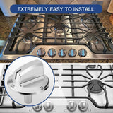 Upgraded Burner Stove Knob, Range Control Knob for Gas Cooktop, Replaces Replacement Part for 5304504839 (2Pack)