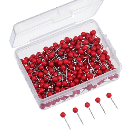 Push Pins Small Size 300 Packs Map Tacks, Push Pins Plastic Round Head, Steel Point, Red Colors 4 MM In Australia - Darrahopens