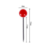 Push Pins Small Size 300 Packs Map Tacks, Push Pins Plastic Round Head, Steel Point, Red Colors 4 MM