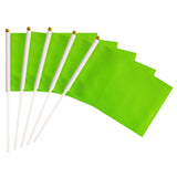 50 Pack Green Small Mini Flags On Sticks,Hand Held Solid Green DIY Graffiti Flag,Party Events Celebration,School In Australia - Darrahopens